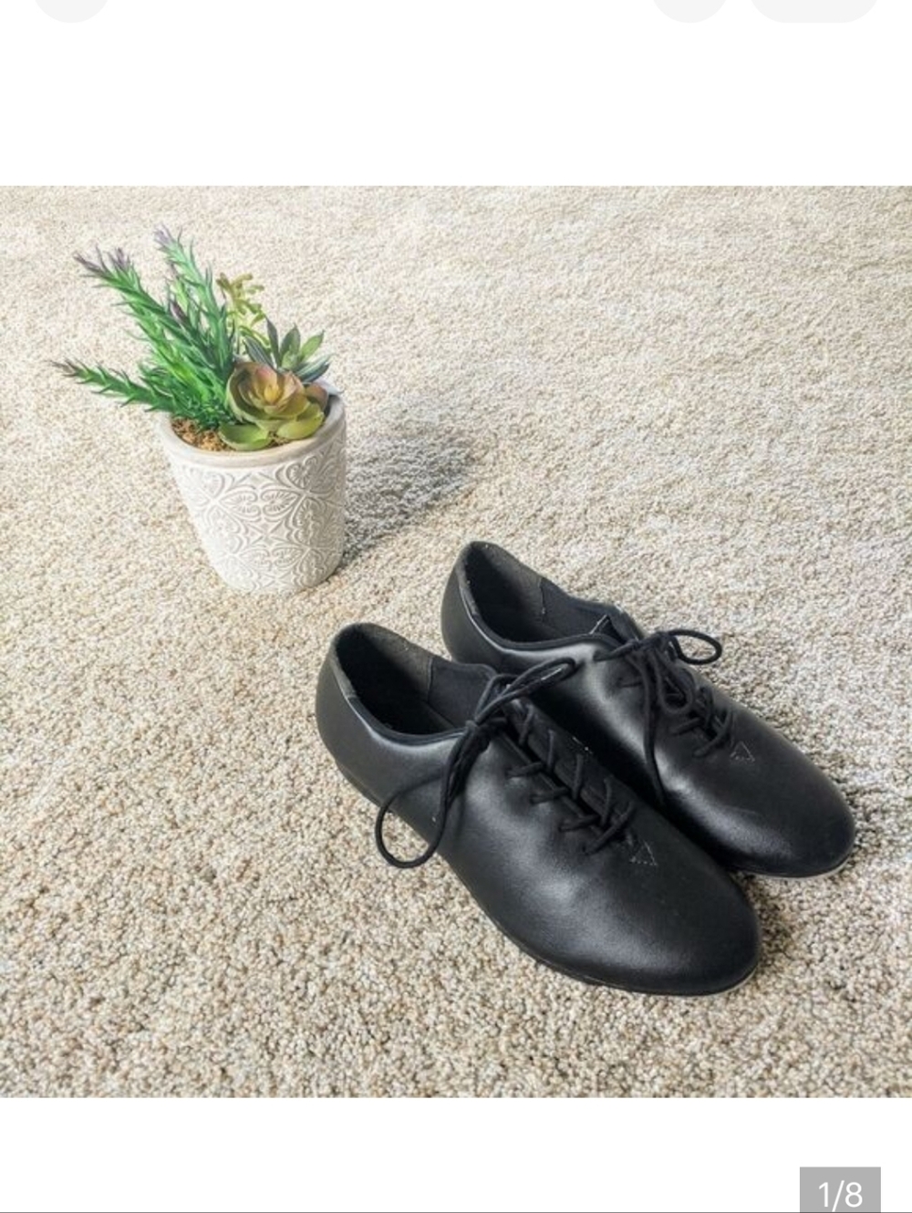 Black So Danca Tap Shoes 5.5 Women's Practice